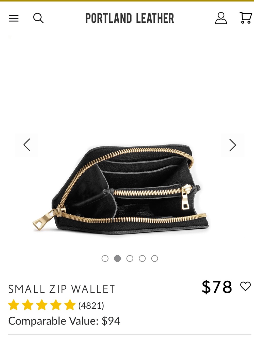 Small Zip Wallet - Picture 5 of 5